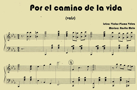 Por el camino de la vida, partitura